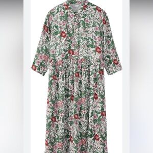 frank and oak Botanical Prin midi Dress - Women's Floral Print Midi Dress s